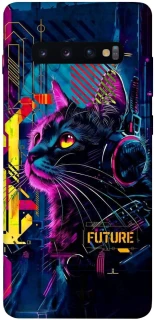 Чохол на Samsung Galaxy S10+ Cyber Cat v2 фото 1 з 1