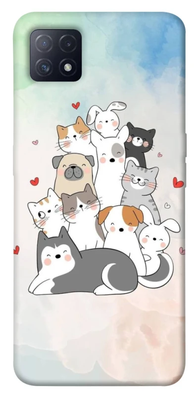 Чехол на Oppo A72 5G / A73 5G Funny Pets ver.2 фото 1 из 1