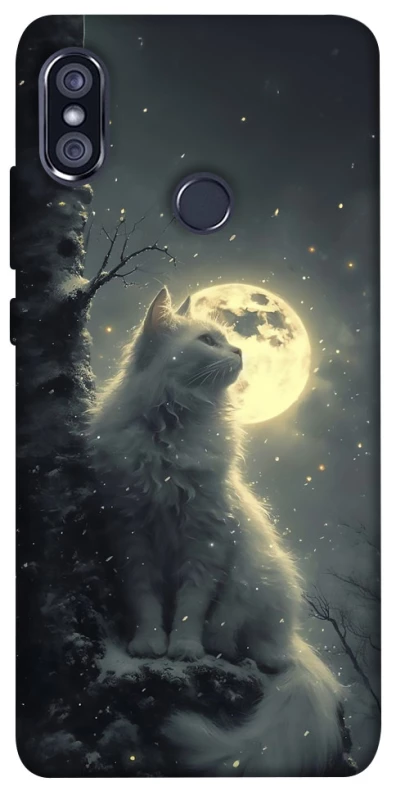 Чохол на Xiaomi Redmi Note 5 Pro / Note 5 (AI Dual Camera) Кіт під місяцем фото 1 з 1