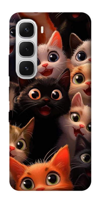 Чохол на Infinix Hot 60i happy cats фото 1 з 1