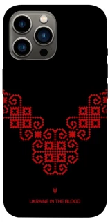 Чехол на Apple iPhone 13 Pro Max (6.7") Черно-красная вышиванка фото 1 из 1