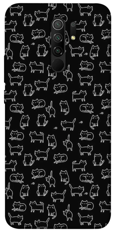 Чехол на Xiaomi Redmi 9 Black Cats фото 1 из 1