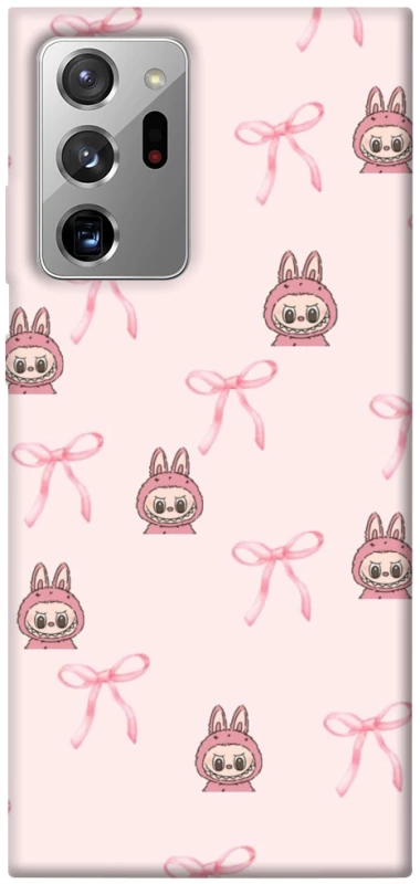 Чехол на Samsung Galaxy Note 20 Ultra Pink bows and Labubus фото 1 из 1