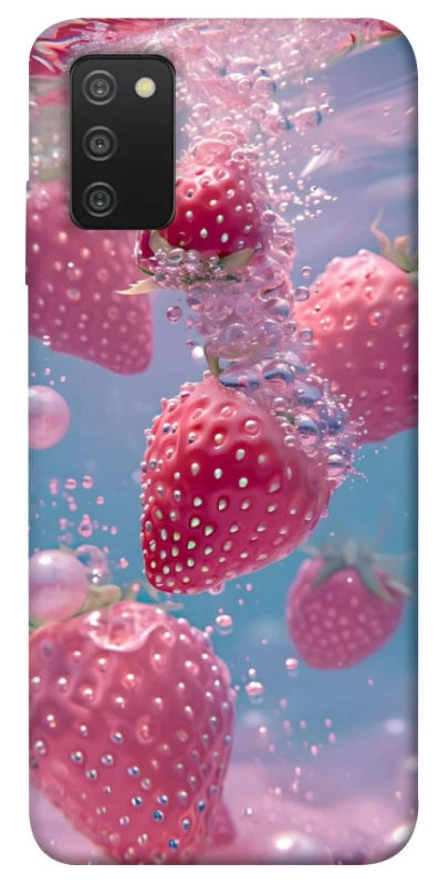 Чохол на Samsung Galaxy A03s Полуниця в воді фото 1 з 1