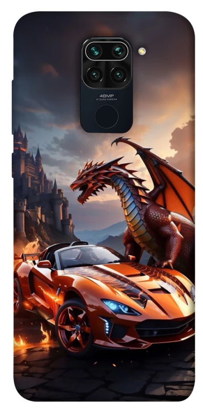 Чехол на Xiaomi Redmi Note 9 / Redmi 10X Сar and dragon фото 1 из 1