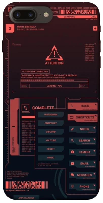 Чохол на Apple iPhone 7 plus / 8 plus Attention фото 1 з 1