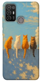 Чехол на ZTE Blade A52 cats on wall фото 1 из 1