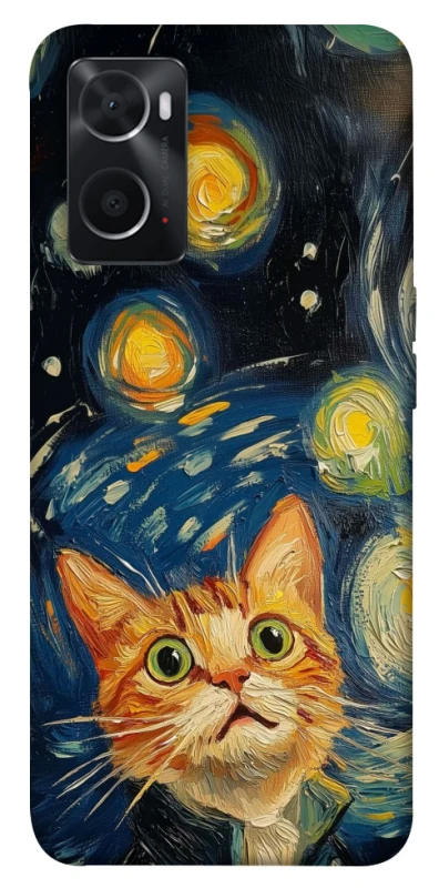 Чехол на Oppo A76 4G paint cat фото 1 из 1