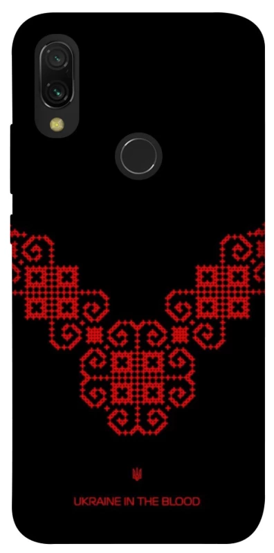 Чохол на Xiaomi Redmi 7 Чорно-червона вишиванка фото 1 з 1