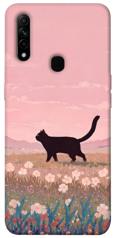 Чехол на Oppo A31 cat on a field фото 1 из 1
