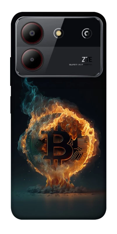 Чохол на ZTE Blade A54 4G Fire Bitcoin фото 1 з 1