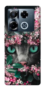 Чохол на Infinix Note 40 Pro 4G Кіт в квітах фото 1 з 1