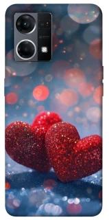 Чехол на Oppo Reno 7 4G Red hearts фото 1 из 1