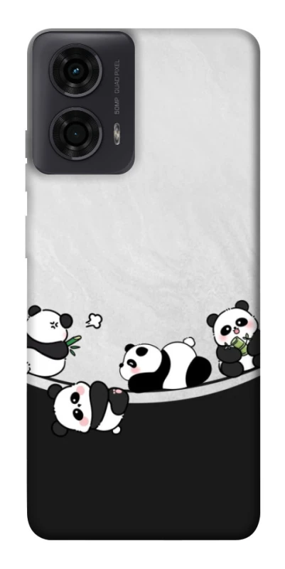 Чехол на Motorola Moto G04 Four pandas фото 1 из 1