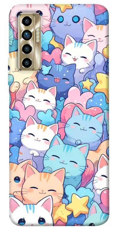 Чохол на TECNO Camon 17P Funny Kittens ver.3 фото 1 з 1