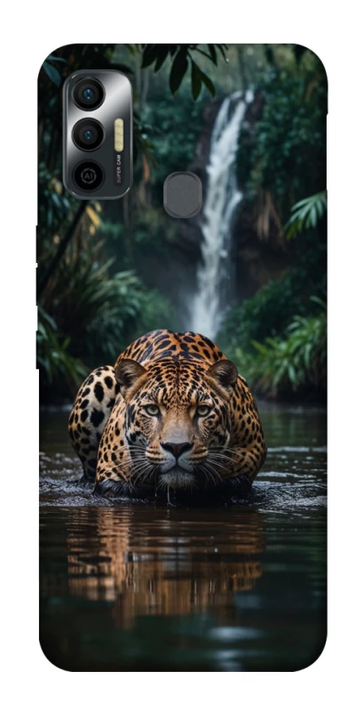 Чохол на TECNO Spark 7 Leopard in water фото 1 з 1