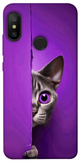 Чехол на Xiaomi Mi A2 Lite / Xiaomi Redmi 6 Pro Кот-подглядыватель фото 1 из 1