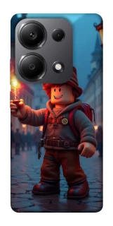 Чехол на Xiaomi Redmi Note 13 Pro 4G Roblox Fire Logo Blue Flames фото 1 из 1