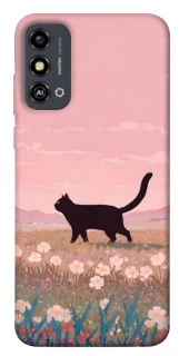 Чехол на ZTE Blade A53 cat on a field фото 1 из 1