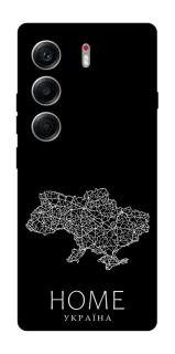 Чехол на Tecno Camon 40 Ukraine black map фото 1 из 1
