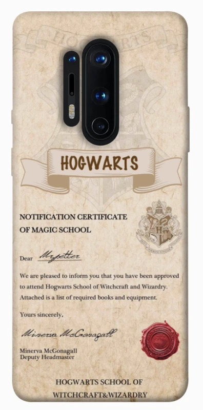 Чехол на OnePlus 8 Pro The Hogwarts acceptance letter фото 1 из 1
