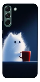 Чехол на Samsung Galaxy S22+ Чехол кот с кофе фото 1 из 1