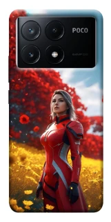 Чехол на Xiaomi Poco X6 Cyber space girl ver.5 фото 1 из 1
