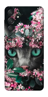 Чохол на Samsung Galaxy M55 Кіт в квітах фото 1 з 1