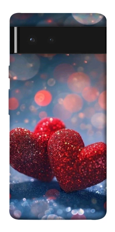 Чехол на Google Pixel 6 Red hearts фото 1 из 1