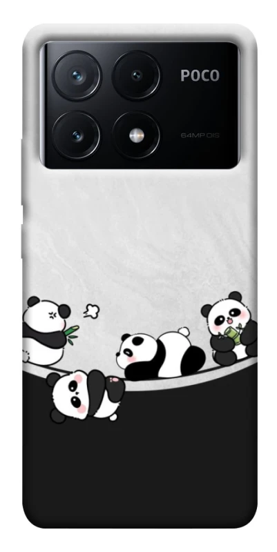 Чохол на Xiaomi Poco X6 Four pandas фото 1 з 1