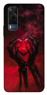 Чехол на Vivo Y53s Heart in the hands of a skeleton фото 1 из 1
