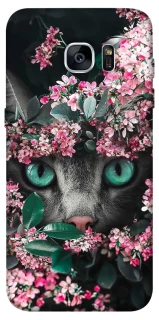 Чохол на Samsung G935F Galaxy S7 Edge Кіт в квітах фото 1 з 1