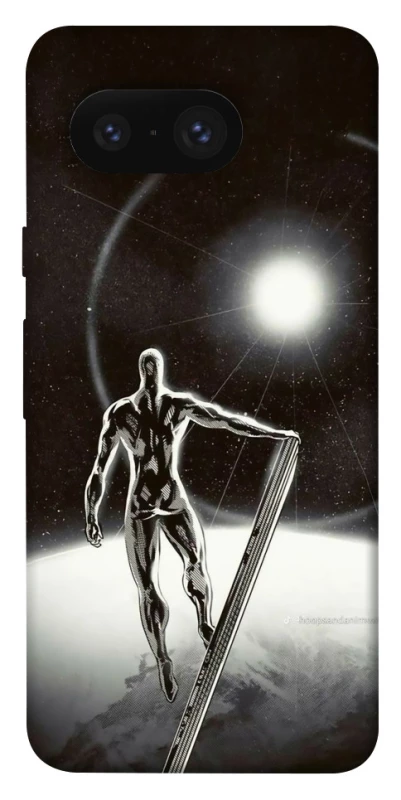 Чехол на Google Pixel 8 Серебряный сёрфер фото 1 из 1