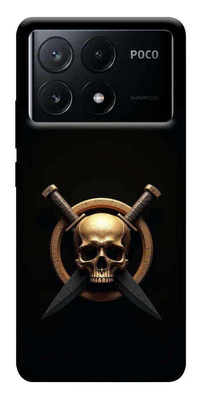 Чохол на Xiaomi Poco X6 Golden Skull фото 1 з 1