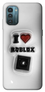 Чохол на Nokia G21 I love Roblox фото 1 з 1