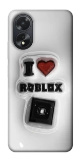 Чехол на Oppo A38 I love Roblox фото 1 из 1