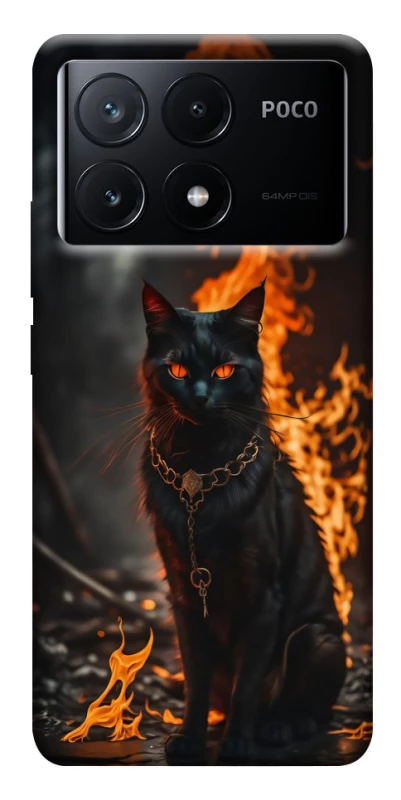 Чехол на Xiaomi Poco X6 Огненный кот фото 1 из 1