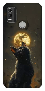 Чохол на Nokia C21 Plus Кіт під місяцем v2 фото 1 з 1