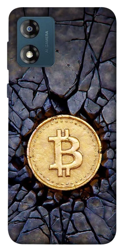 Чохол на Motorola Moto E13 Bitcoin cracks фото 1 з 1