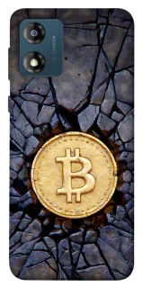 Чохол на Motorola Moto E13 Bitcoin cracks фото 1 з 1
