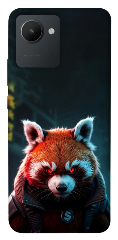 Чехол на Realme C30 Cyber Red Panda фото 1 из 1