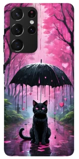 Чохол на Samsung Galaxy S21 Ultra Black cat фото 1 з 1