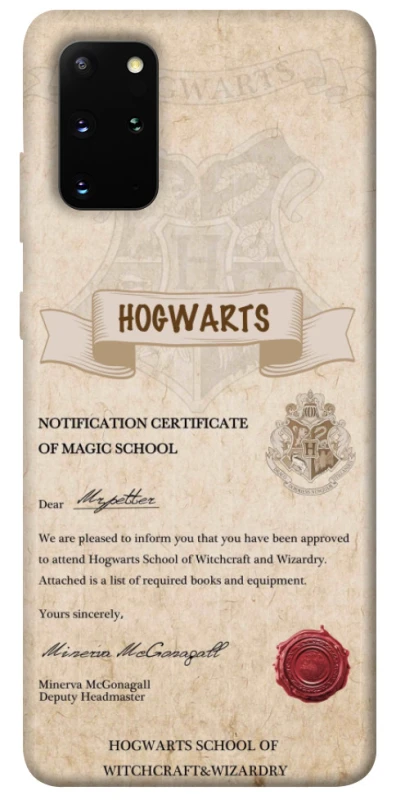 Чехол на Samsung Galaxy S20+ The Hogwarts acceptance letter фото 1 из 1