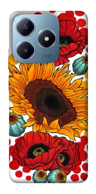 Чохол на Realme C63 Соняшники та маки фото 1 з 1