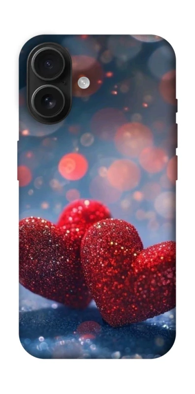 Чехол на Apple iPhone 16 Red hearts фото 1 из 1