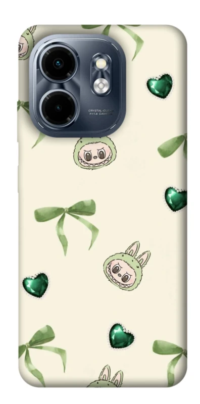 Чохол на Infinix Smart 9 4G / Hot 50i Labubu Green Heart фото 1 з 1