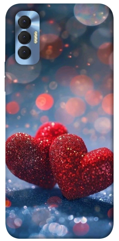 Чехол на TECNO Spark 8P Red hearts фото 1 из 1