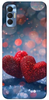 Чехол на TECNO Spark 8P Red hearts фото 1 из 1