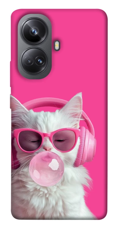 Чохол на Realme 10 Pro+ Pink kitty фото 1 з 1