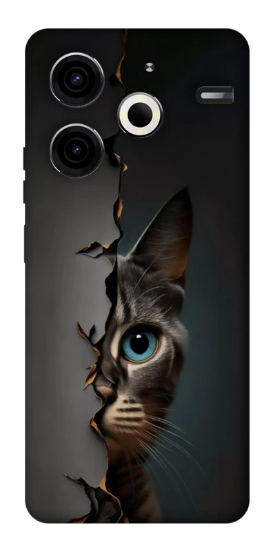 Чохол на TECNO Pova 6 Neo (LI6) Кіт-підглядач v2 фото 1 з 1